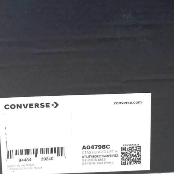 Converse Chuck Taylor Lugged Lift Kids Women's High Sneaker Khaki Canvas A04798C - Picture 7 of 8